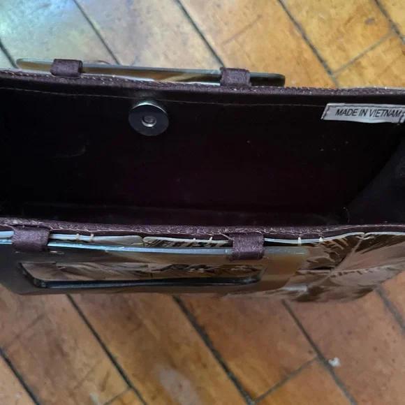 vintage style lucite/shell handbag - Picture 3 of 7